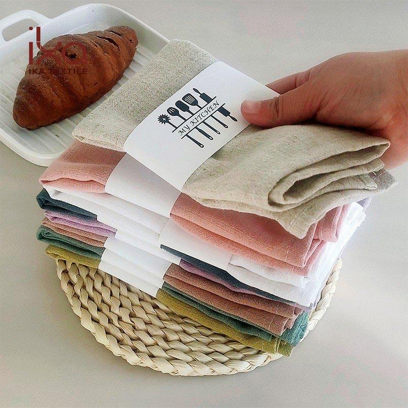 White Blue Black Green Color Hotel Living Room Home Fabric Wedding Decoration Party Natural Personalized Custom Dinner Printed Cotton Linen Napkins