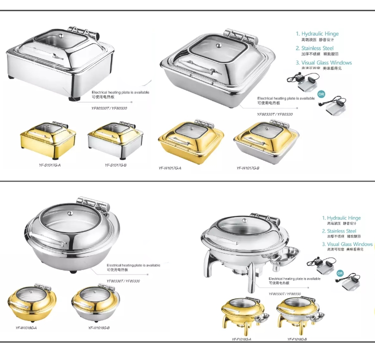 Electric Commercial Best Price Luxury Small Mini Modern Elegant Silver Gold Cheap Roll Top Wholesale 8 Qt Quart Round Fancy Soup Buffet Set Chafing Dish Near Me