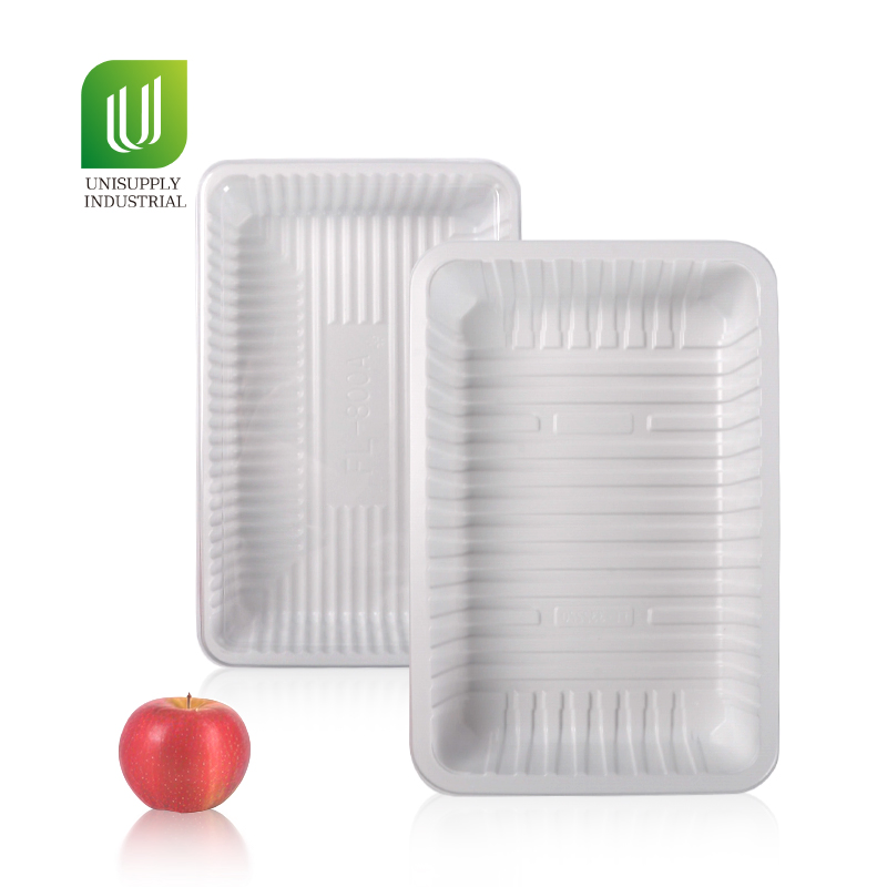Unisupply Custom PP Plastic Fruit Tray for Tableware Meat Bread Fruit