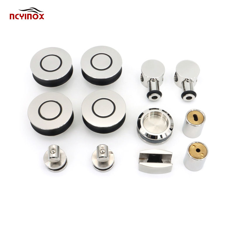 Hot Glass Fitting System Wholesale Stainless Steel Glass Sliding Shower Door Hardware