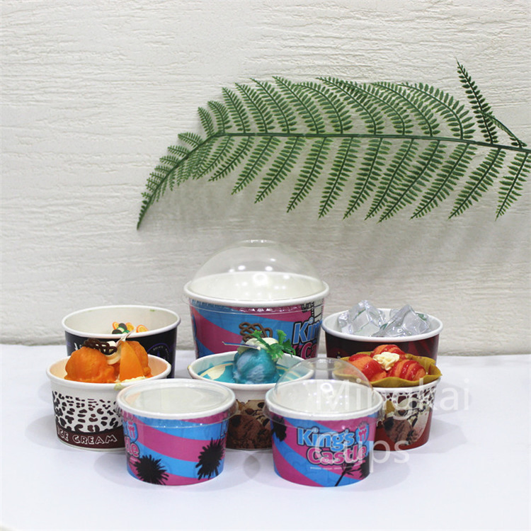 Custom Logo Printing Disposable Paper Cup Ice Cream Paper Cup
