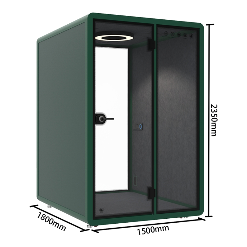 Modular Soundproof Pod for Libraries with High Density Panels and Tempered Glass Build