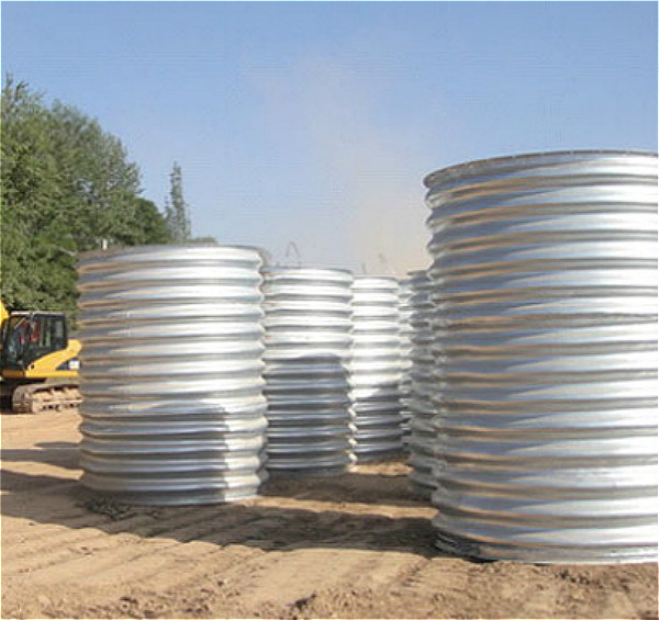 Q195/Q235/Q345 Material 200*55 Wave Drainage Culvert Pipe