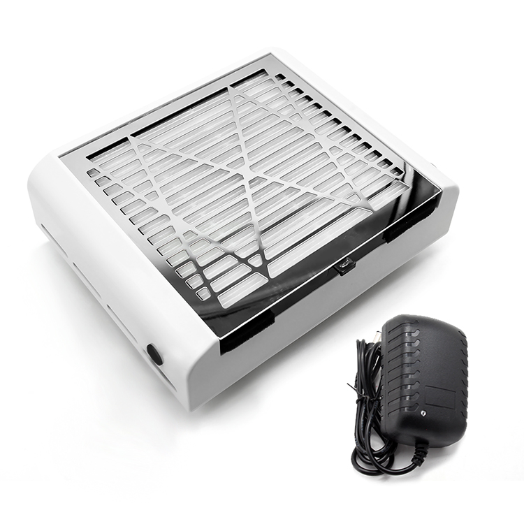 40W Strong Powder Manicure Salon Equipment Electric Nail Dust Extractor with LED Lamp
