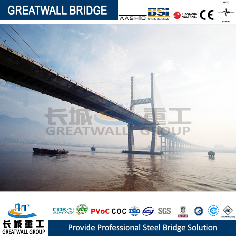 China Q355b/Q460c Universal Certificate Cable Stayed Bridges Long Life Prefab Steel Bridges