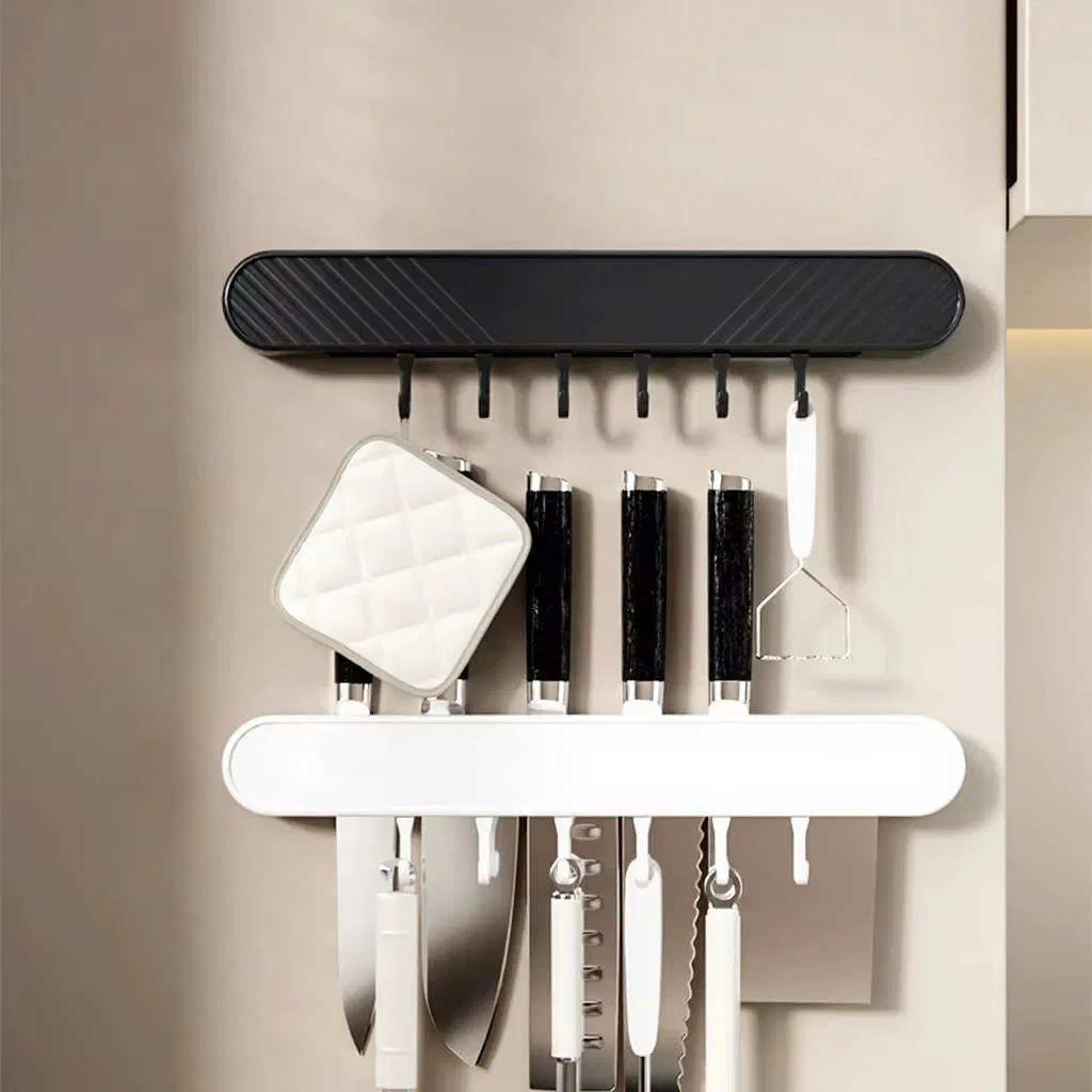 Kitchen Non Perforated Storage Wall Mounted Hook and Loop Wall Storage Rack