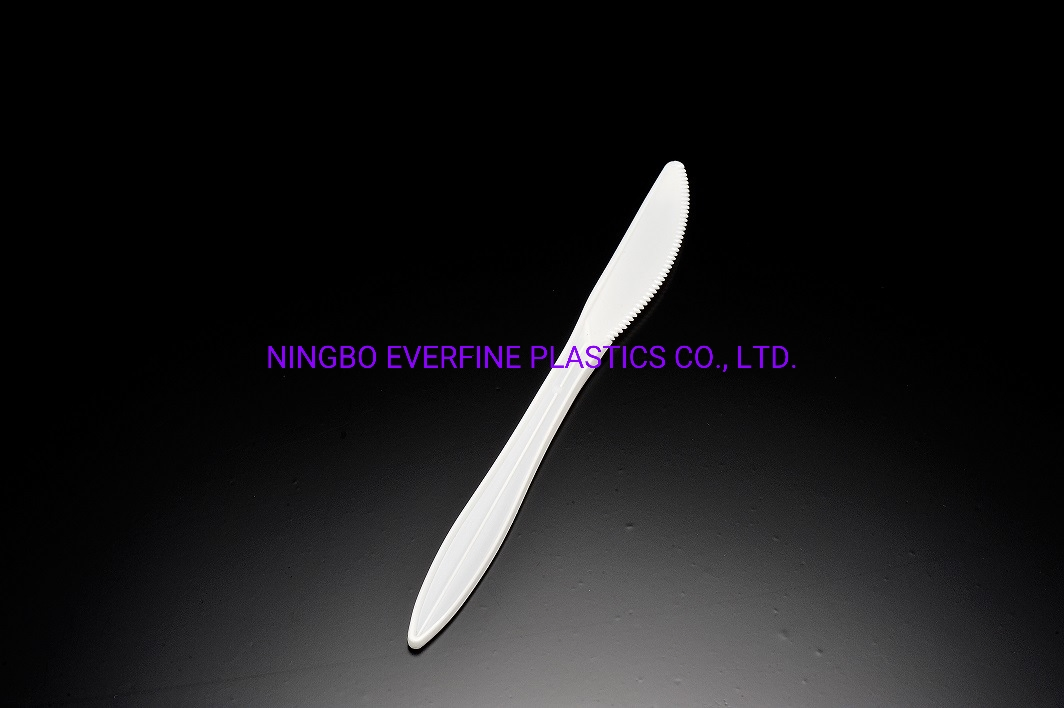 Medium Weight Plastic White / Black Fork (PP)