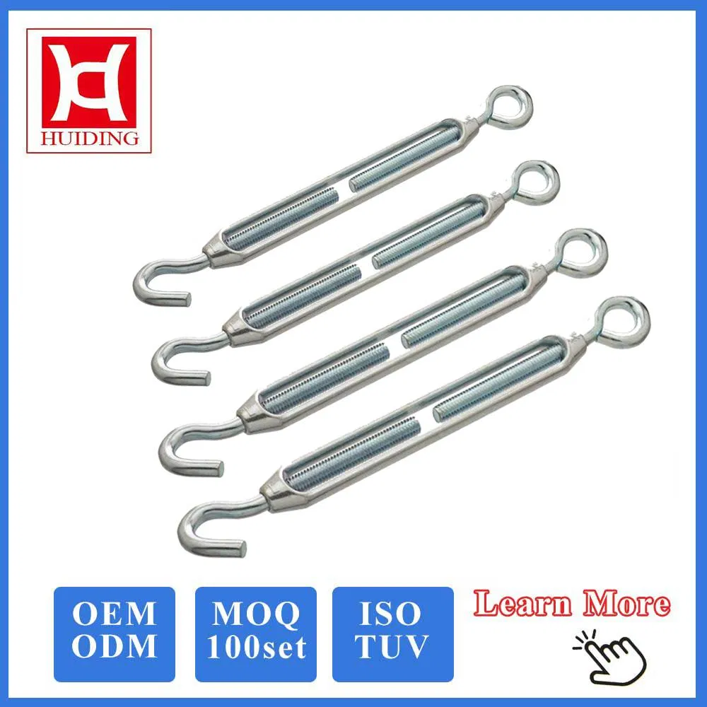 Huiding M16 Large Heavy Duty Cable Stainles Steel Eye to Eye FF Turnbuckle for Sale Factory Price