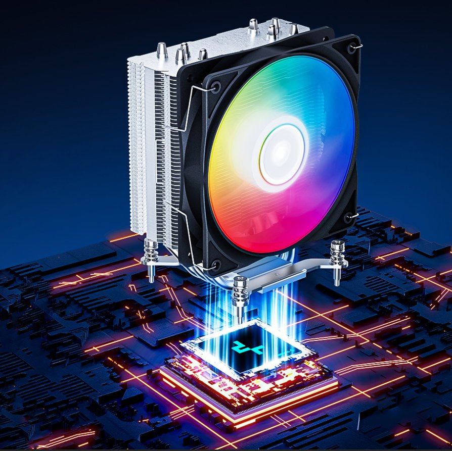 Copper Pipe Aluminum CPU-Cooler Heatsink Fan for Computer Case 12VDC Modern RGB