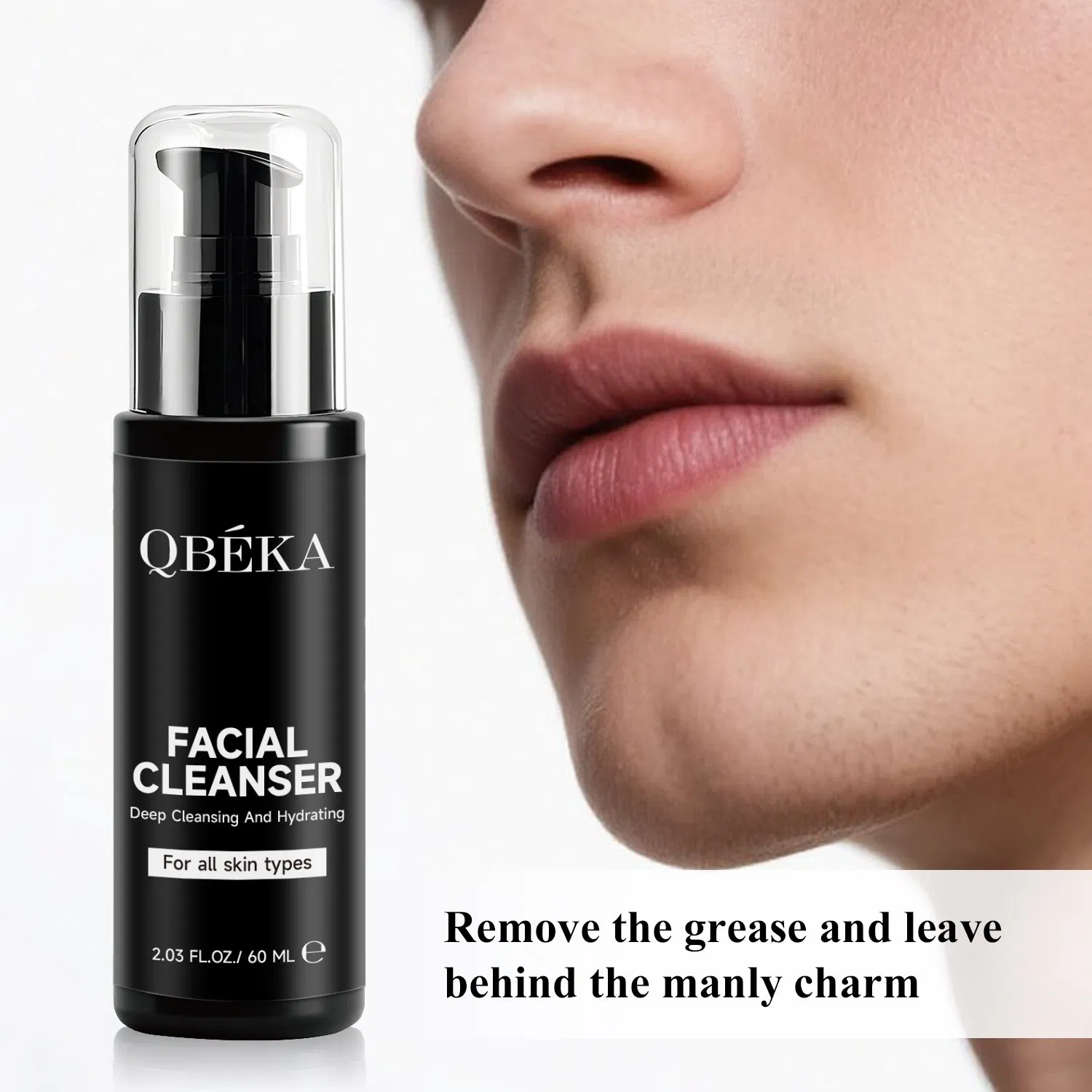 OEM Men's Charcoal Facial Cleanser Oil Control Anti Acne Deep Clean Pore