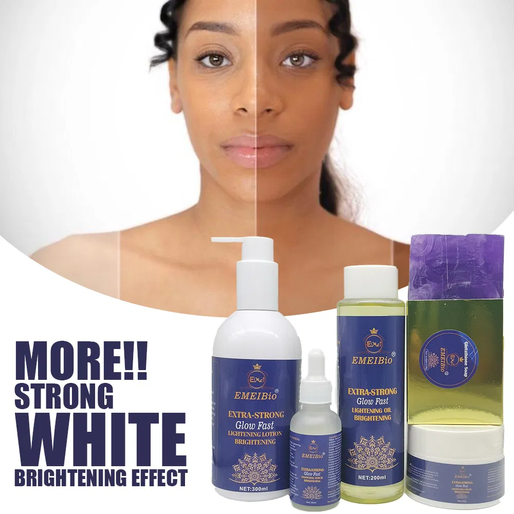 Rejuvenating Set for Whitening Five Piece Glutathione Vitamin C Serum Face Cream Soap Body Lotion Organic Body Whitening Skincare Set