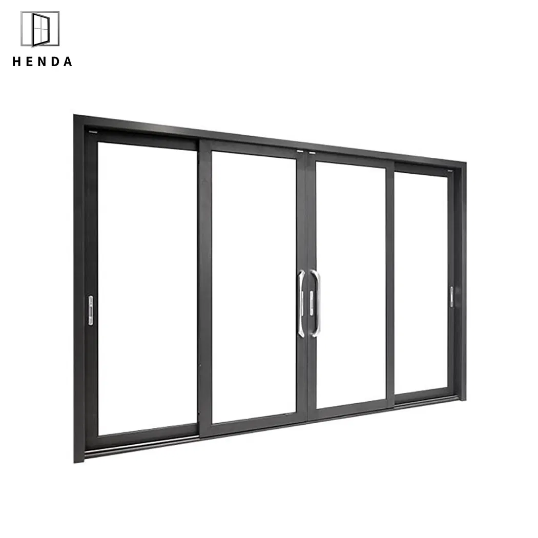 Раздвижные алюминиевые двери со стеклом 16-40 панелей