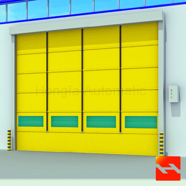 Modern PVC Folding Rapid Stacking Door High-Speed Windproof Roll-up for Interior for Warehouses