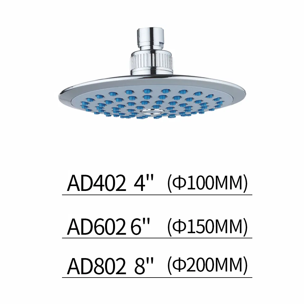 6 Inch Round ABS Shower Head with Stainless Steel Arm