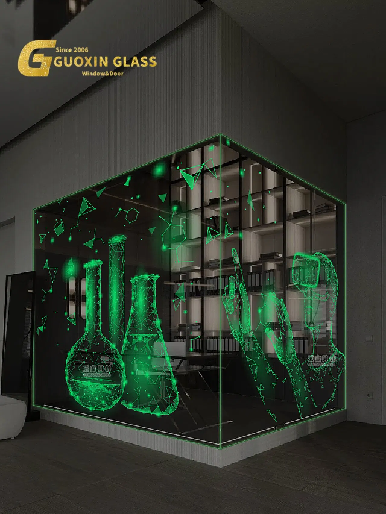 Premium 3D Laser Engraved Tempered Glass Plate for Parks