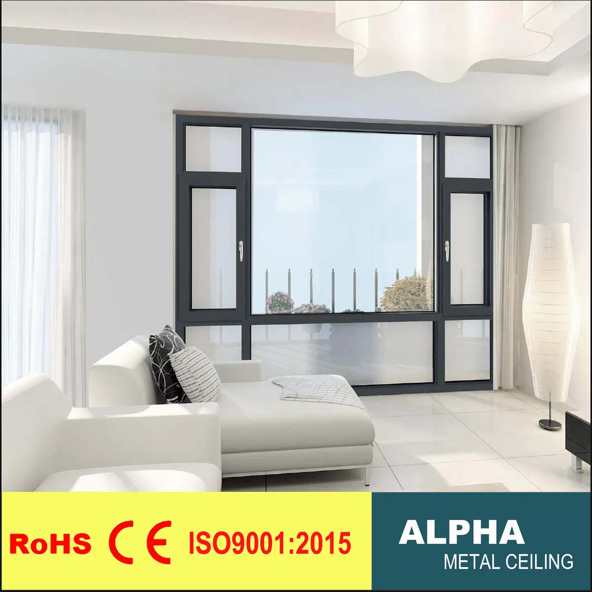 Aluminum and Double Glasses Insulation Inside Screens Casement Window