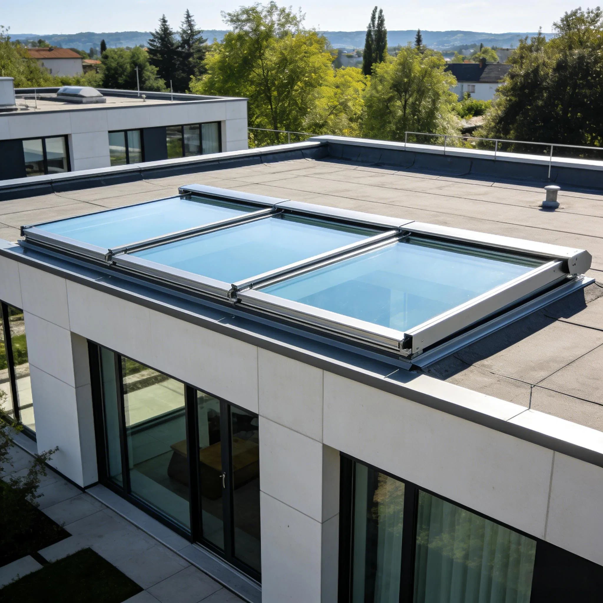 Aluminum Alloy Sliding Skylight Featuring Advanced Surface Treatments