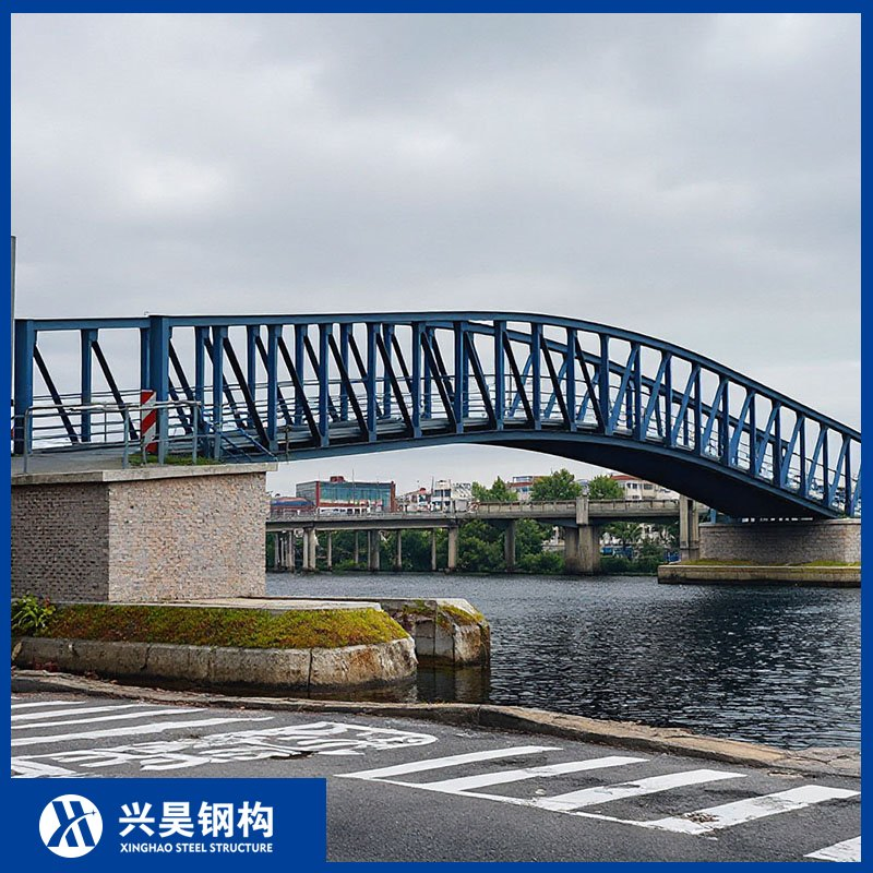 Galvanized Steel Structure Arch Bridge Anti-Corrosion Prefabricated Steel Bridge for Long Span Crossing
