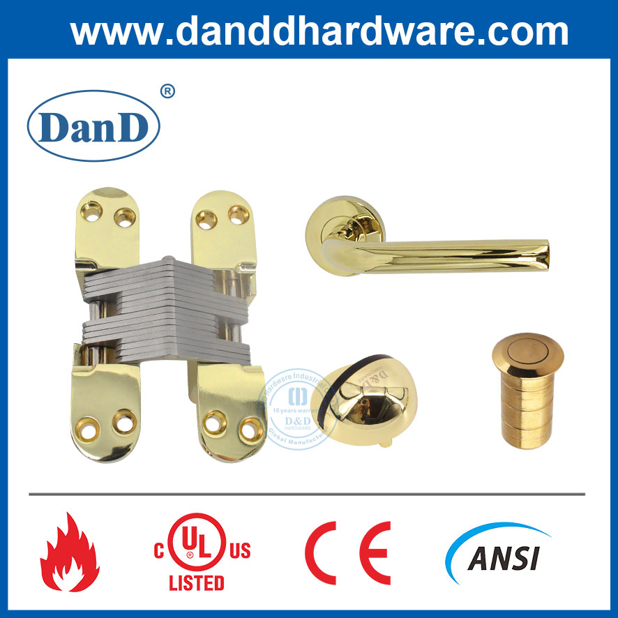 Factory Front Golden Stainless Steel CE UL Polished Brass Door Hinge Hardware