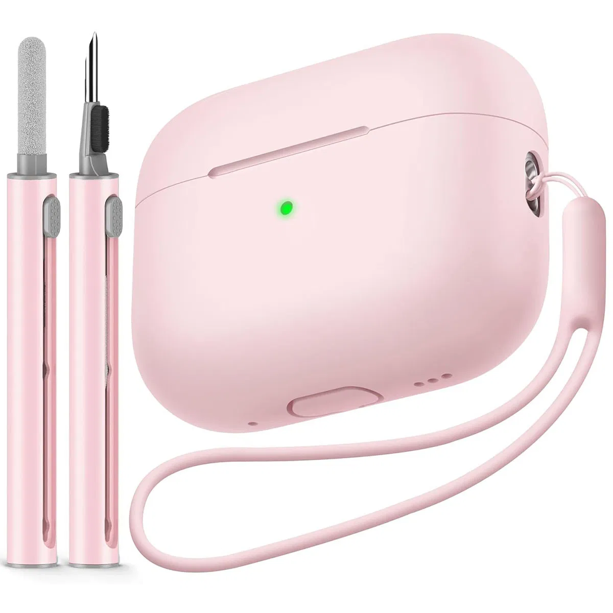Чехол-банан для AirPods Pro 2 с кисточкой и карабином