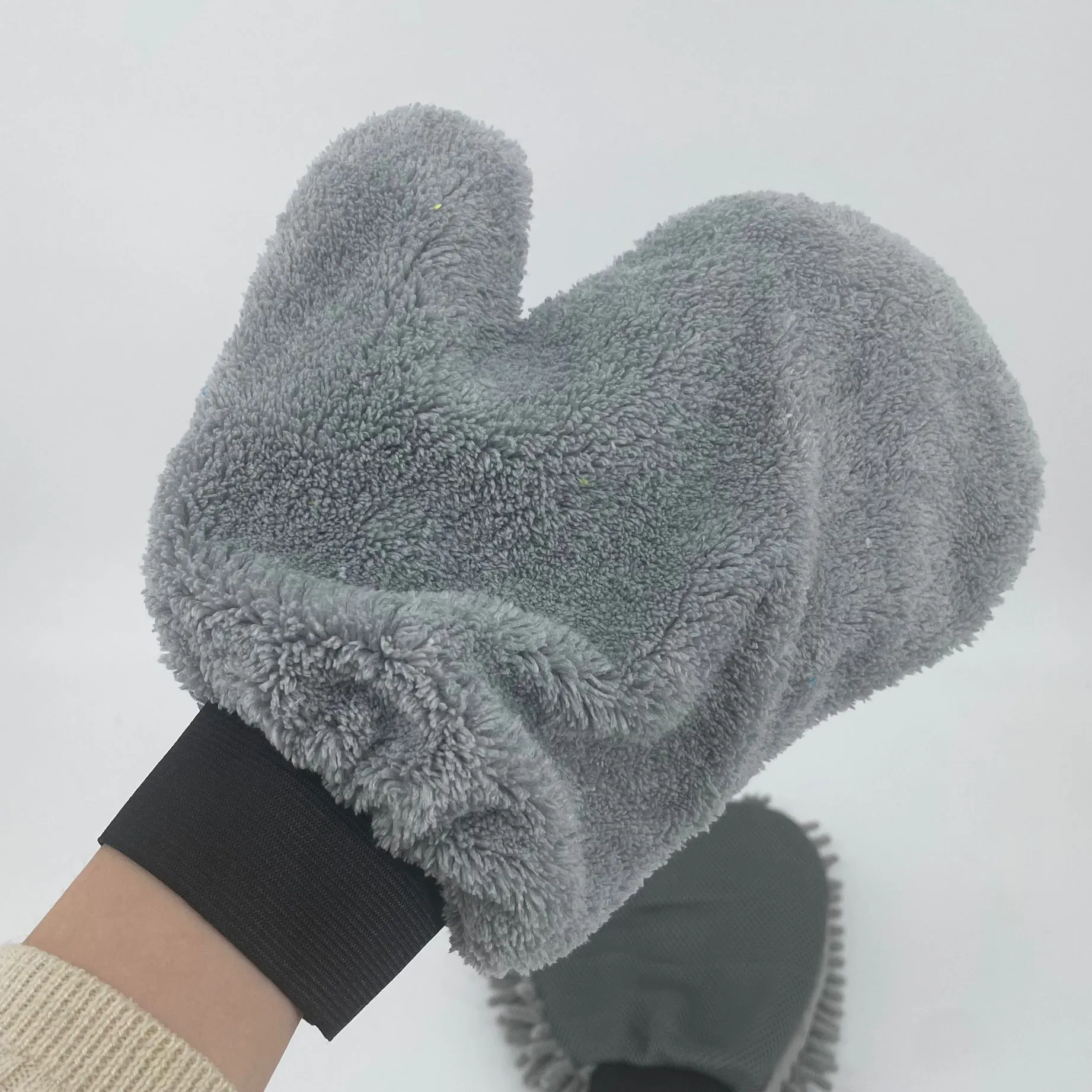 Microfiber Coral Fleece Dusting Glove for Car Window Corner House Washing Household Tool Cleaning Glove