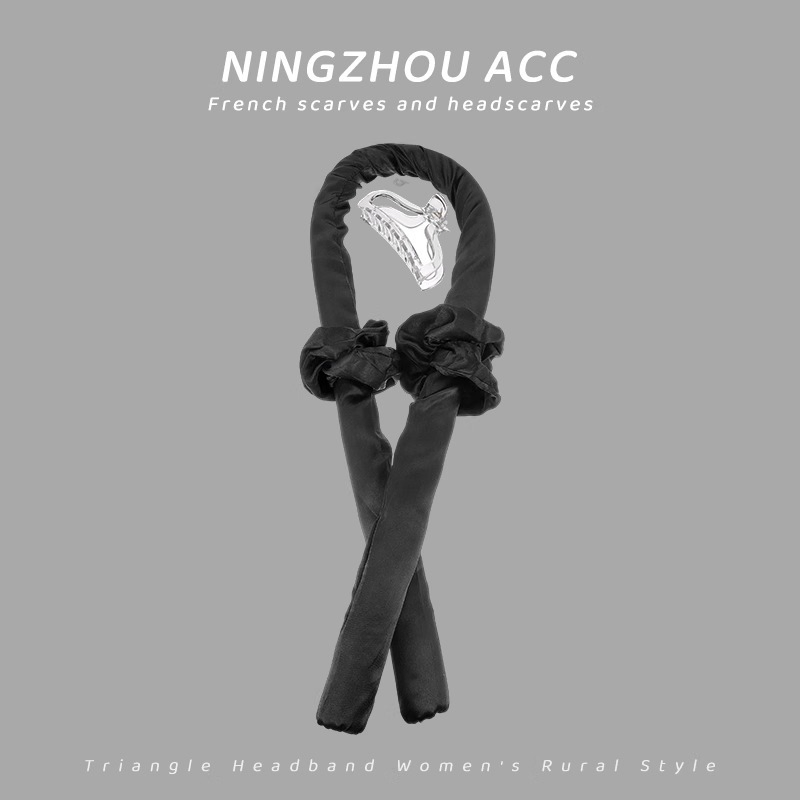 Heatless Hair Curler Satin Curling Headband for Natural No-Heat Curls Sleep in Overnight Styling Tool Easy & Gentle on Hair