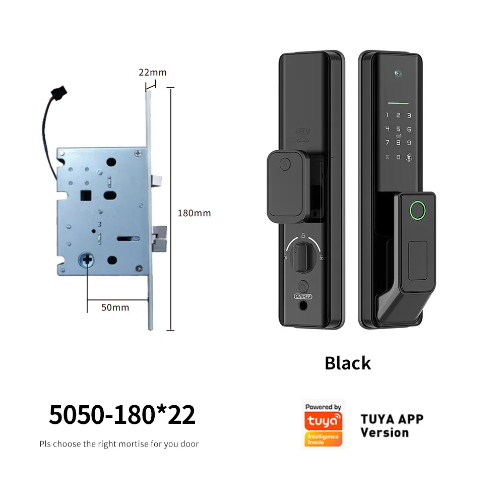 Smart Electronic Door Lock with Camera Fingerprint Keyless Entry System Digital Code Unlock for Home Office Building Security