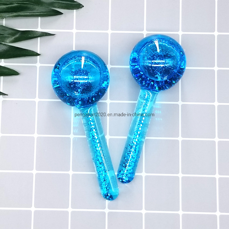 Beauty Face Massage Tool Facial Roller Ice Globes with Glitter