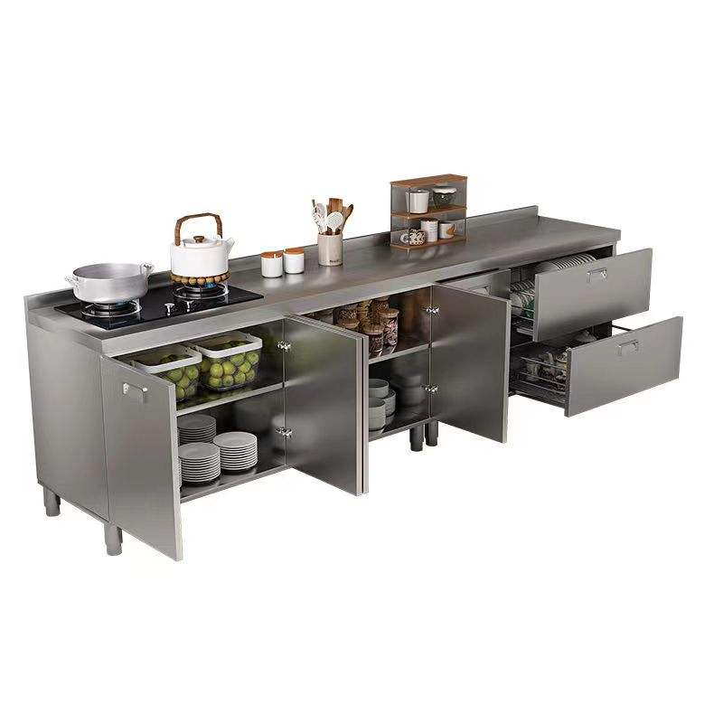 Weatherproof Outdoor Kitchen Cabinet with Ventilation Hole Design
