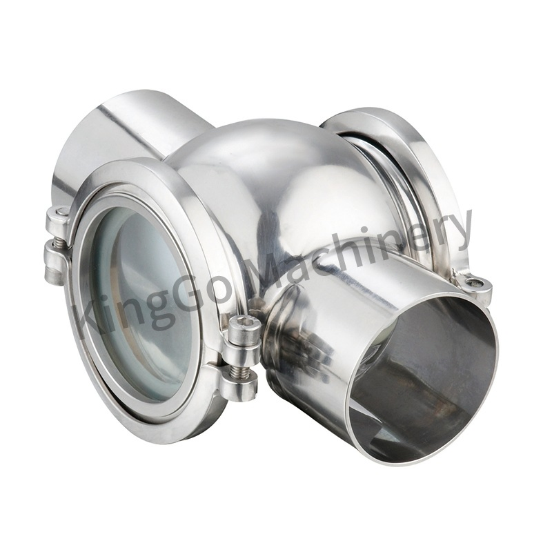 Sanitary Stainless Steel 4 Ways Cross Tube Pipe Sight Glass