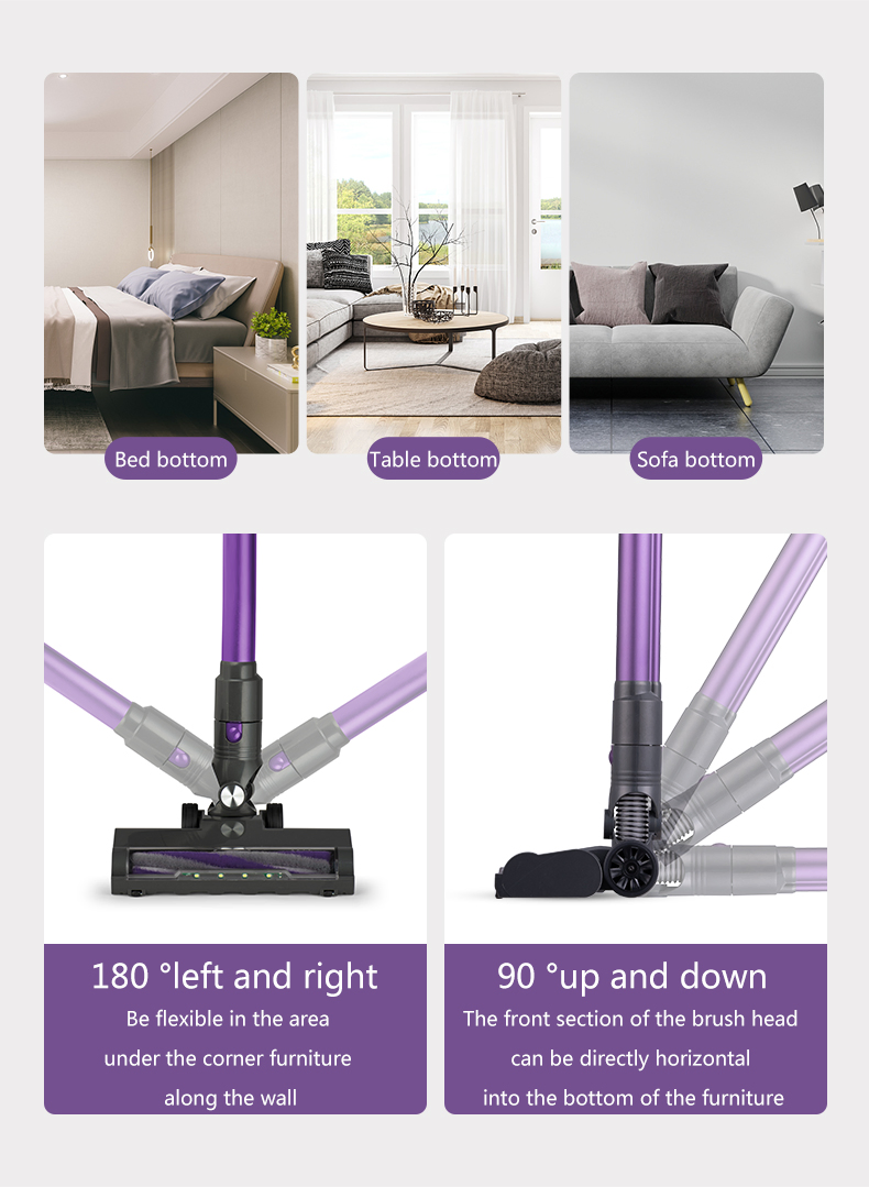 Stick Vacuum Cleaner Strong Suction Hard Floor Sweeping Self Cleaning