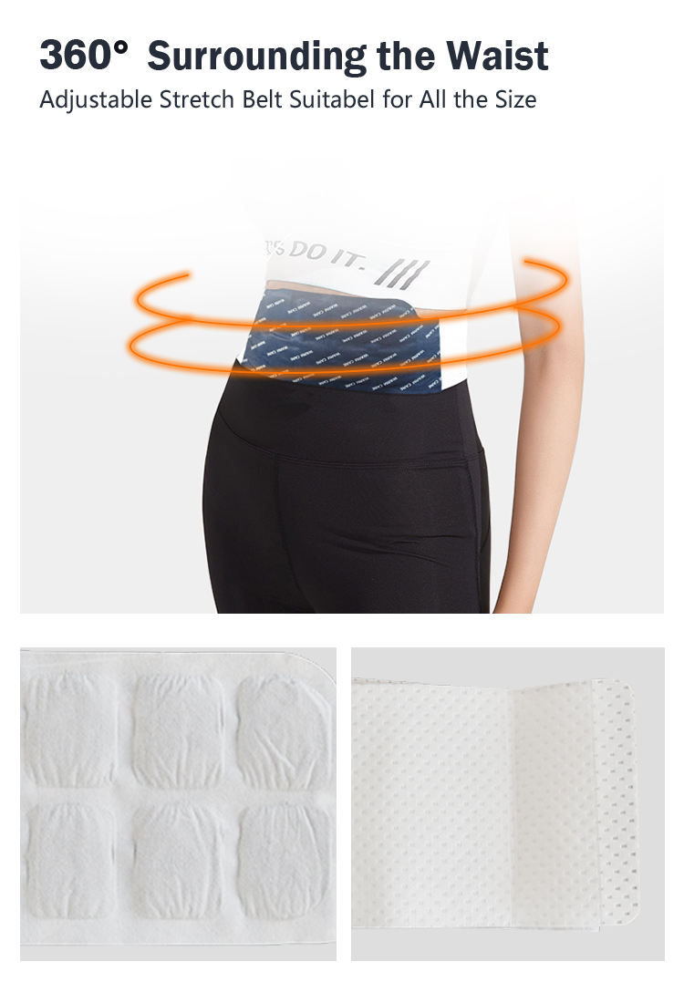 Health Warmer Waist Heat Patch Non Woven Adhesive Waist Period Cramp Relief Patch
