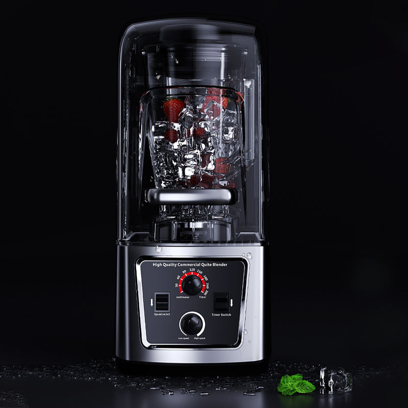 Ranbem 110V 220V Quite Low Noise Commercial Smoothie Ice Maker Blender and Mixer with Sound Enclosure