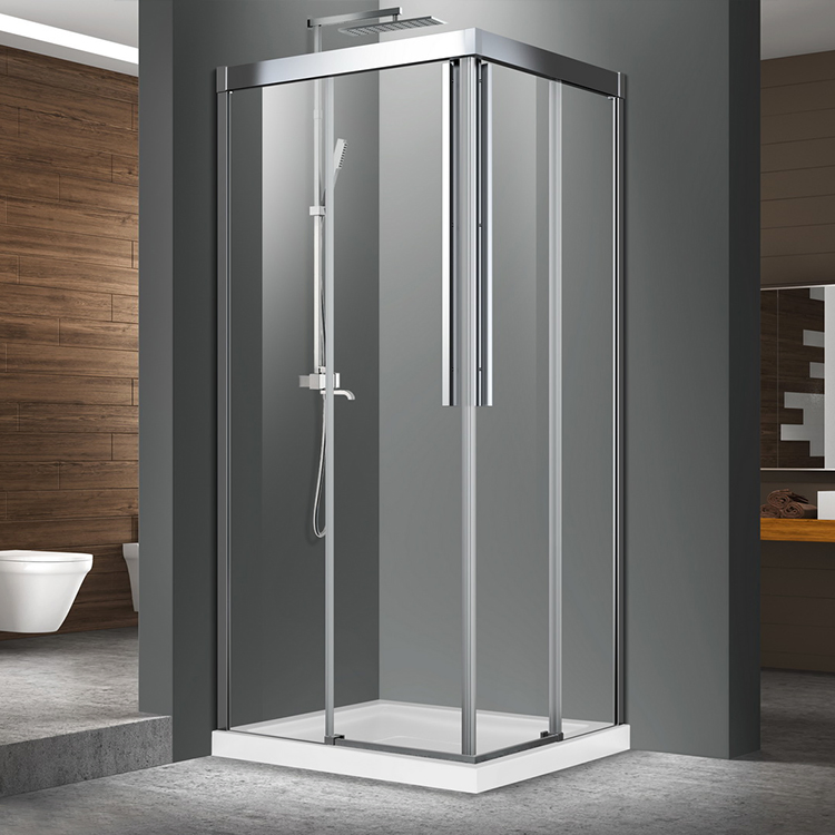 Round Sliding Shower Room with Tray Frame Free Standing Shower Enclosure