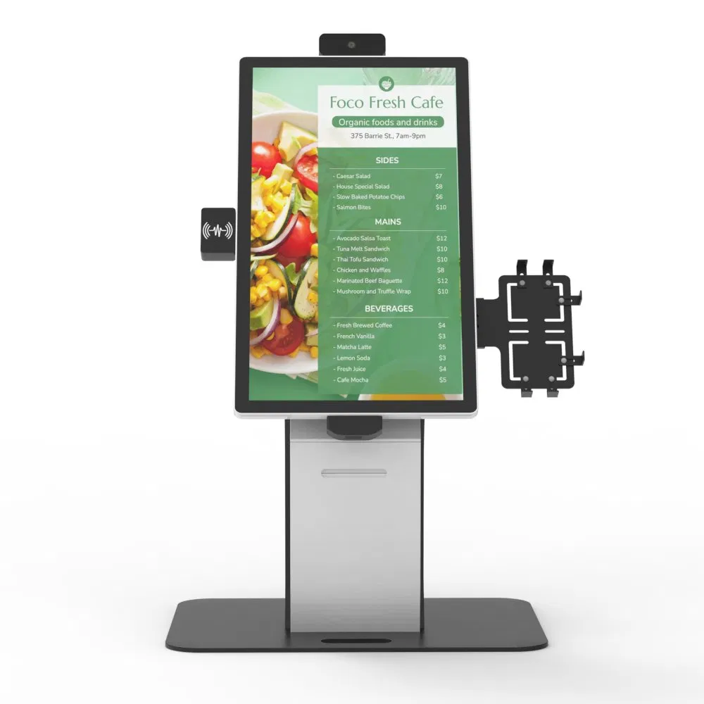 18.5 21.5 24 27 32 Inch Indoor Restaurant Printer Touch Qr Code Scanner Payment Self Service Order Kiosk