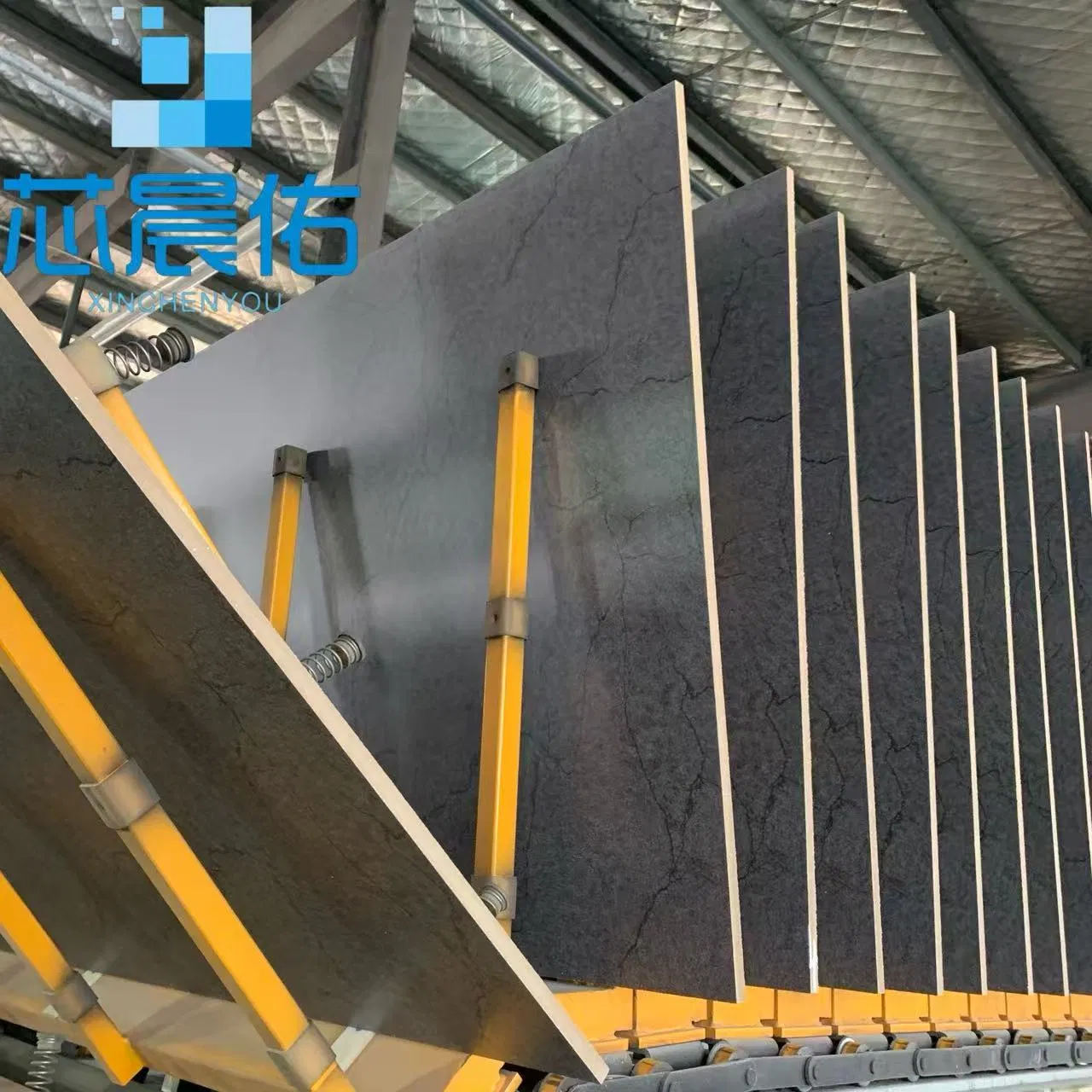 1220*2440*18mm Dark Gray Melamine MDF Board with Sensory Surface for Furniture