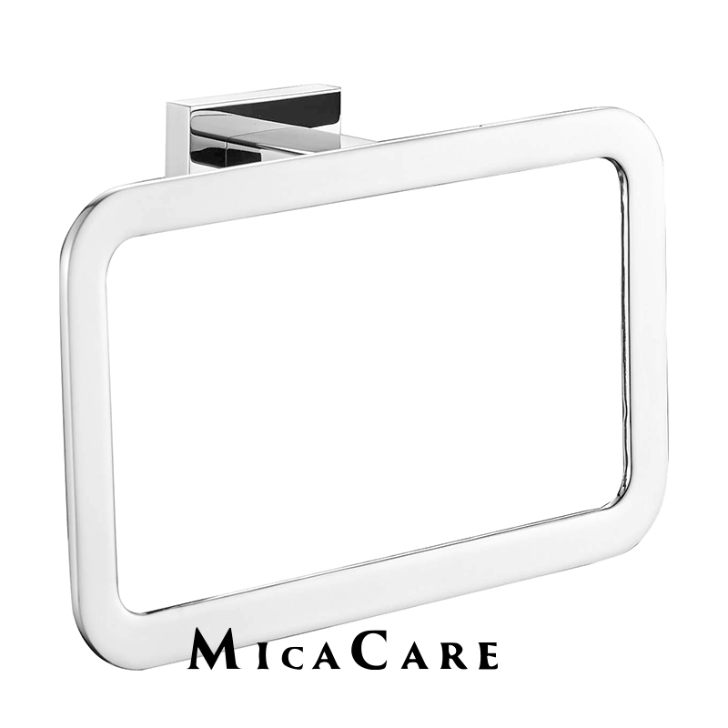 Bathroom Wall Mounted Chrome Round Towel Ring Hanger Holder