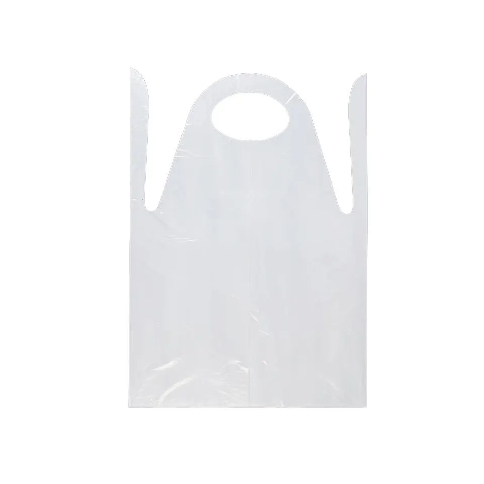 Factory HDPE Cleaning Disposable Plastic PE Apron Waterproof Plastic Disposable PE Apron