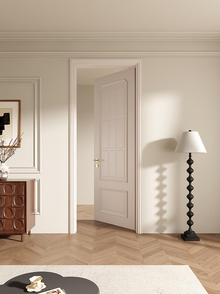 Panel Shaker Style Room Slab Door White Primed MDF Wooden Bedroom Door Interior Hollow Core Modern Door for Houses