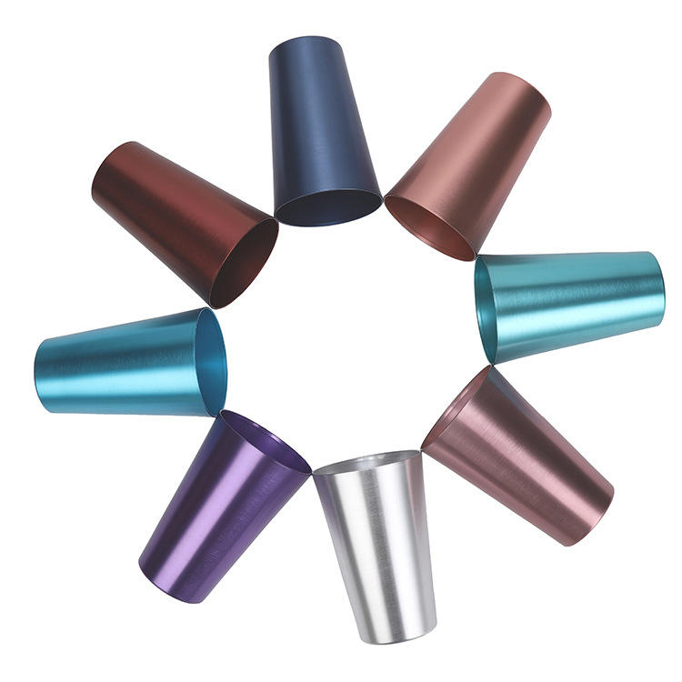 Custom Outdoor Camping Party Mug Cold Drink Beer Cola Cups Reusable Recyclable Aluminum Cup