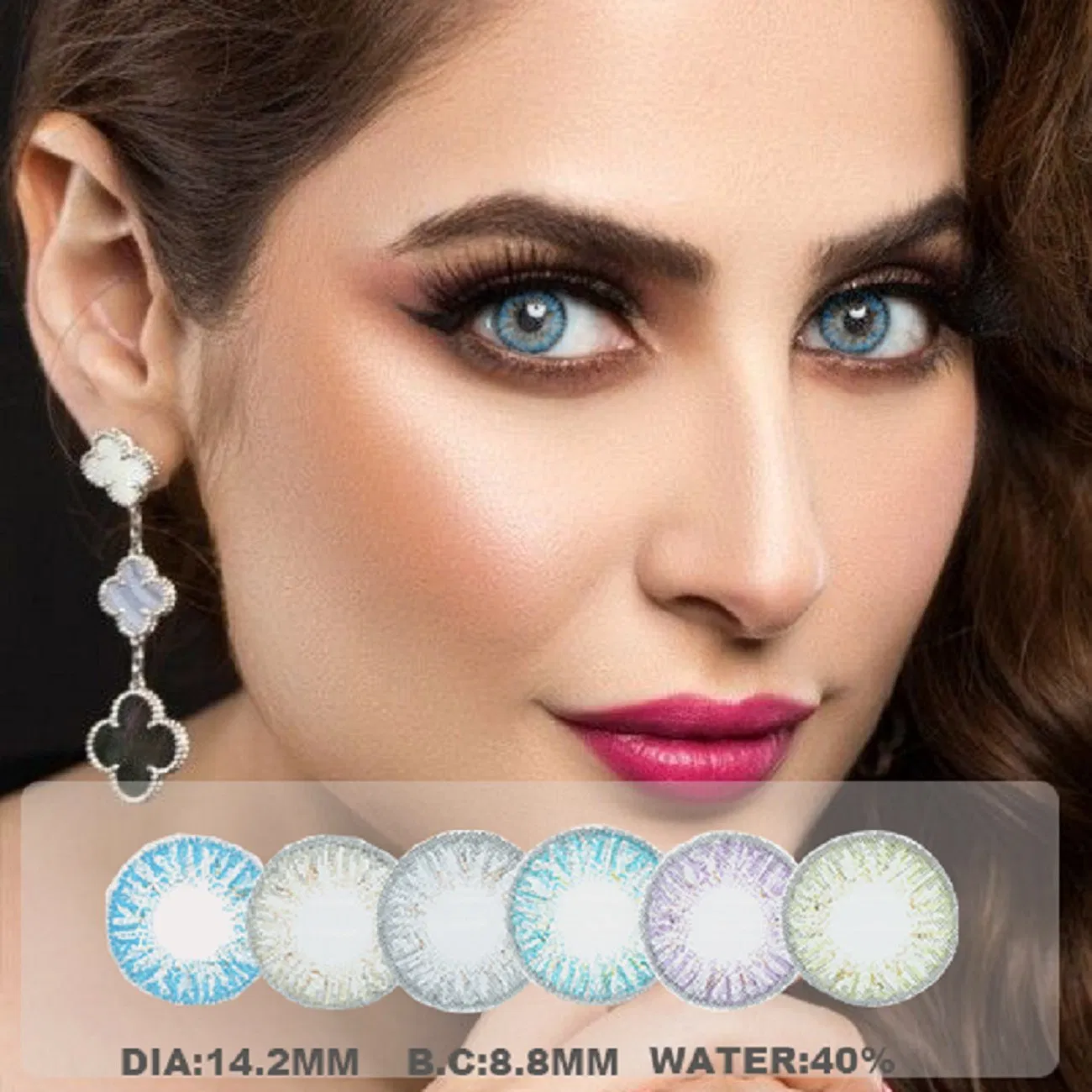 2PCS/Pair Beautiful Color Contact Lenses Soft Contact Lens Beautiful Pupil Mix The Pupil