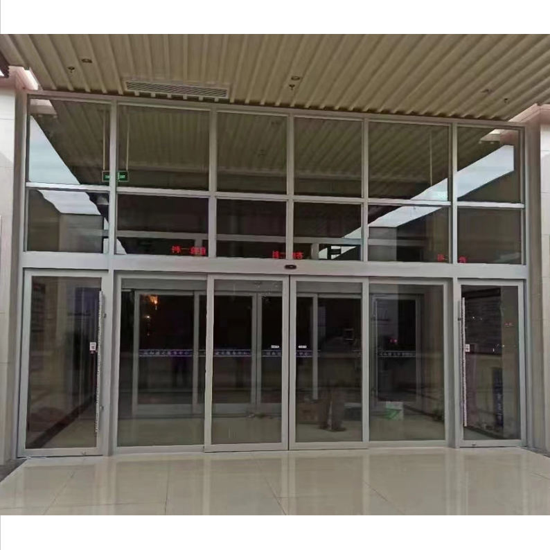 Modern Sensor Glass Automatic Sliding Door for Hotels Soundproof and 12V Working Voltage for Hospitals Automatic Door