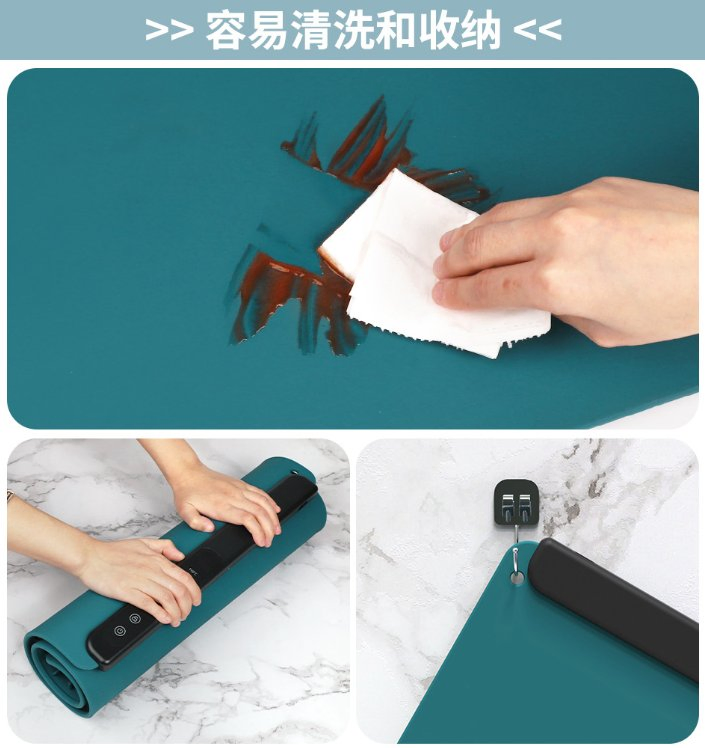 Silicone Warm Dish Mat, Heating Plate for Food, Hot Food Warmer Pad, Table Food Insulation Mat, Multi-Function Heat Retaining Dish Mat