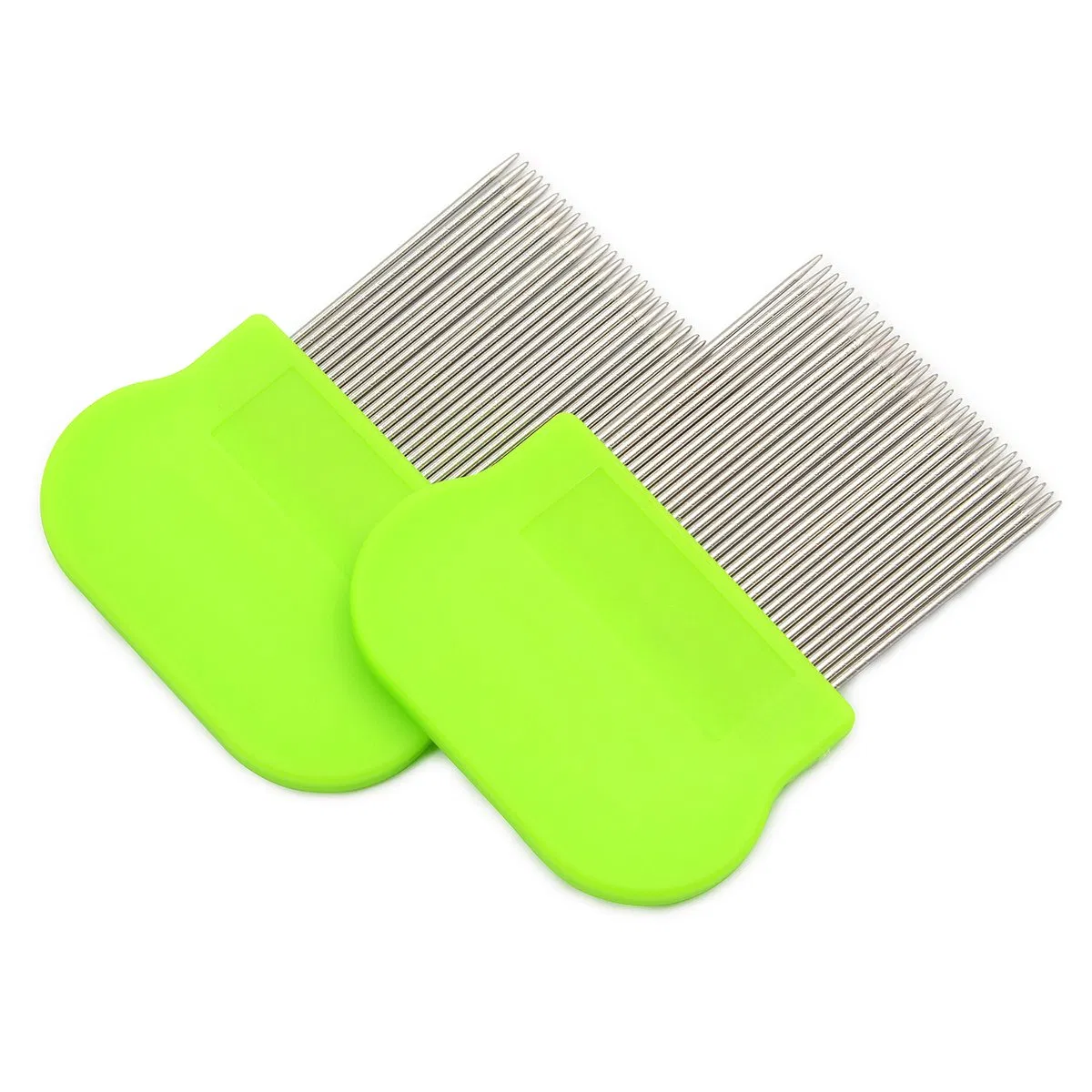 Plastic Flea Lice Comb with Stainless Steel Teeth for Head Treatment