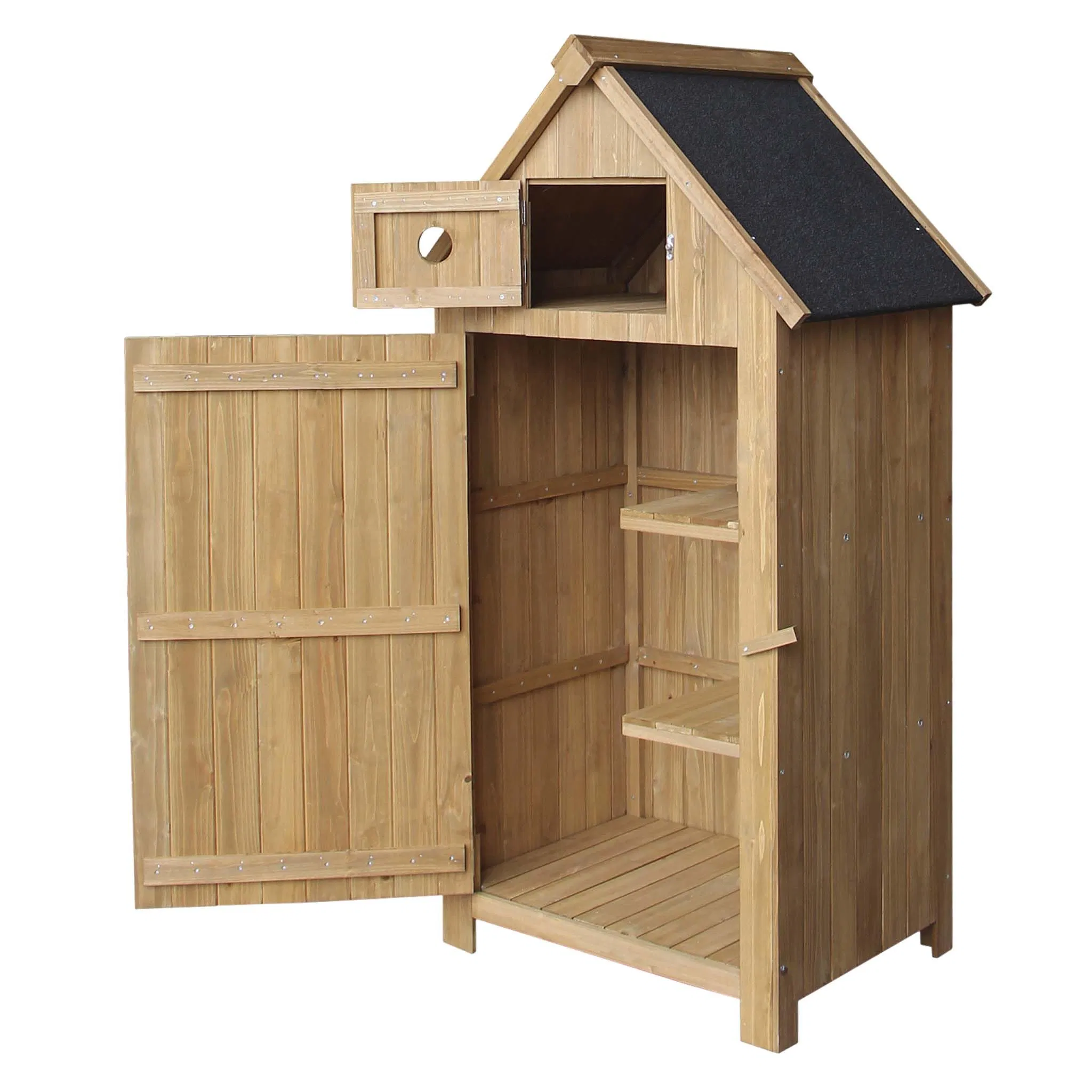 Garden Storage Cabinet Box with Bitumen Roof 770*540*1370 mm