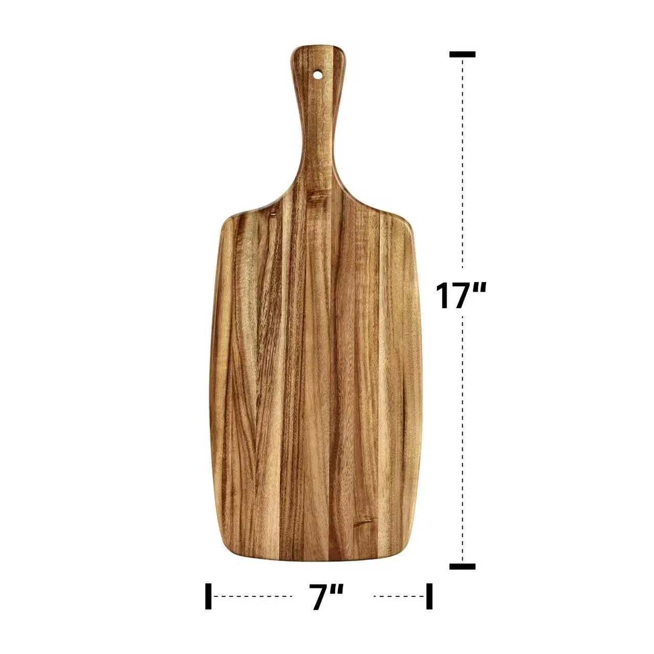 Charcuterie Acacia-Wood Cutting-Chopping-Board with Handle for Bread Fruits Cheese Butcher-Block Carving
