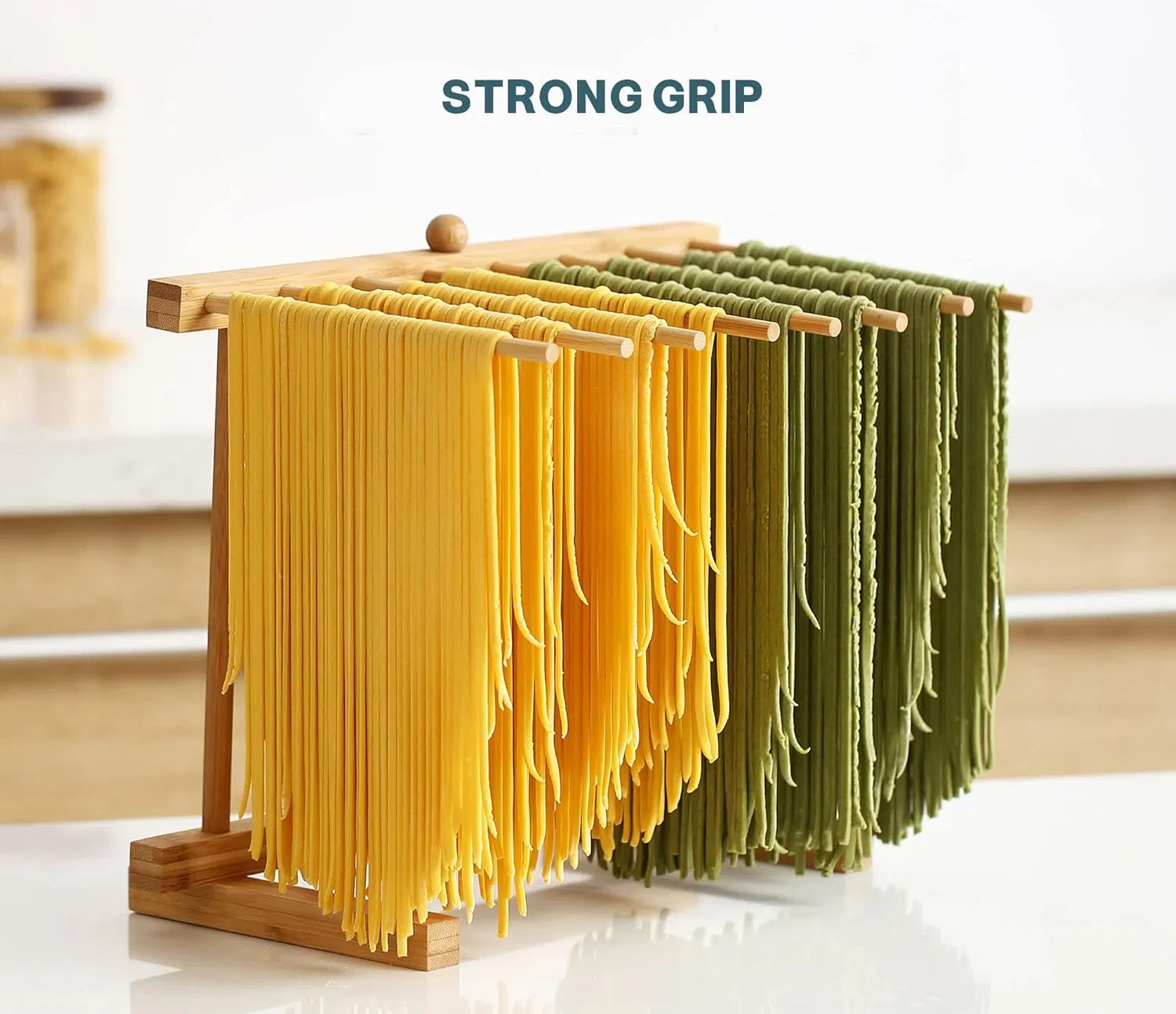 Bamboo Made Household Kitchen Pasta Handmade Noodles Bamboo Noodle Drying Rack