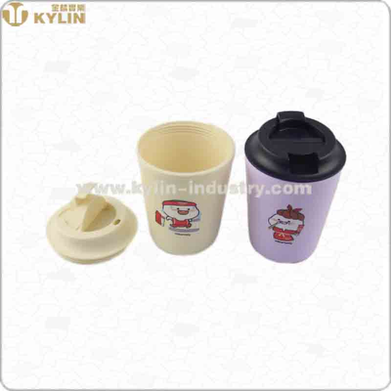 12oz 16oz 18oz Double Wall Plastic Reusable Coffee Cup with Lid
