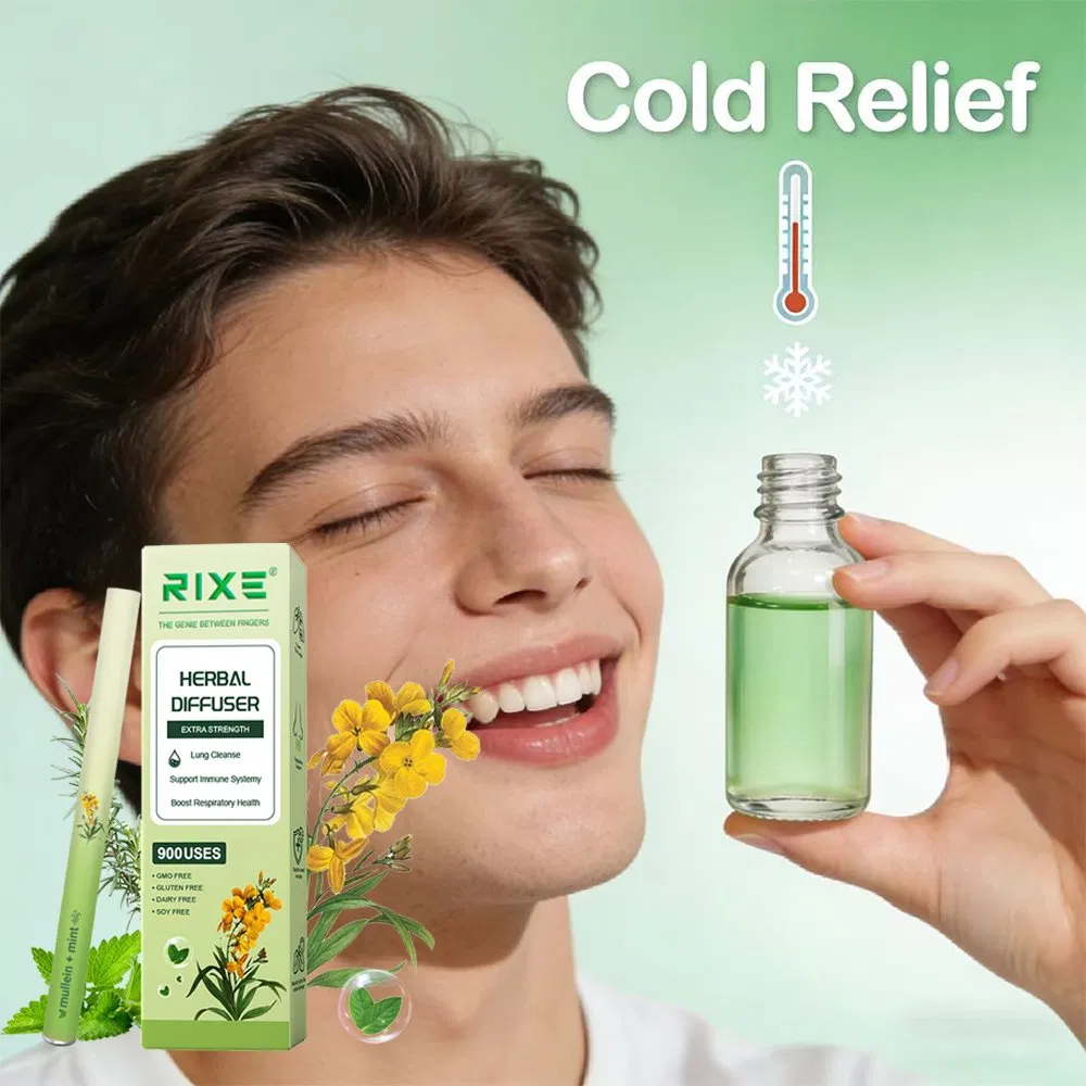 Puff Air Freshening Herbal Diffuser with Extracts of Mullein Thyme and Mint for Cleansing Lungs Detox Improving Breathing