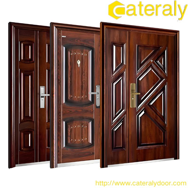 Cateraly Anti Deformation Security Door with Adjustable Hinges and Soundproof Technology with Hardware